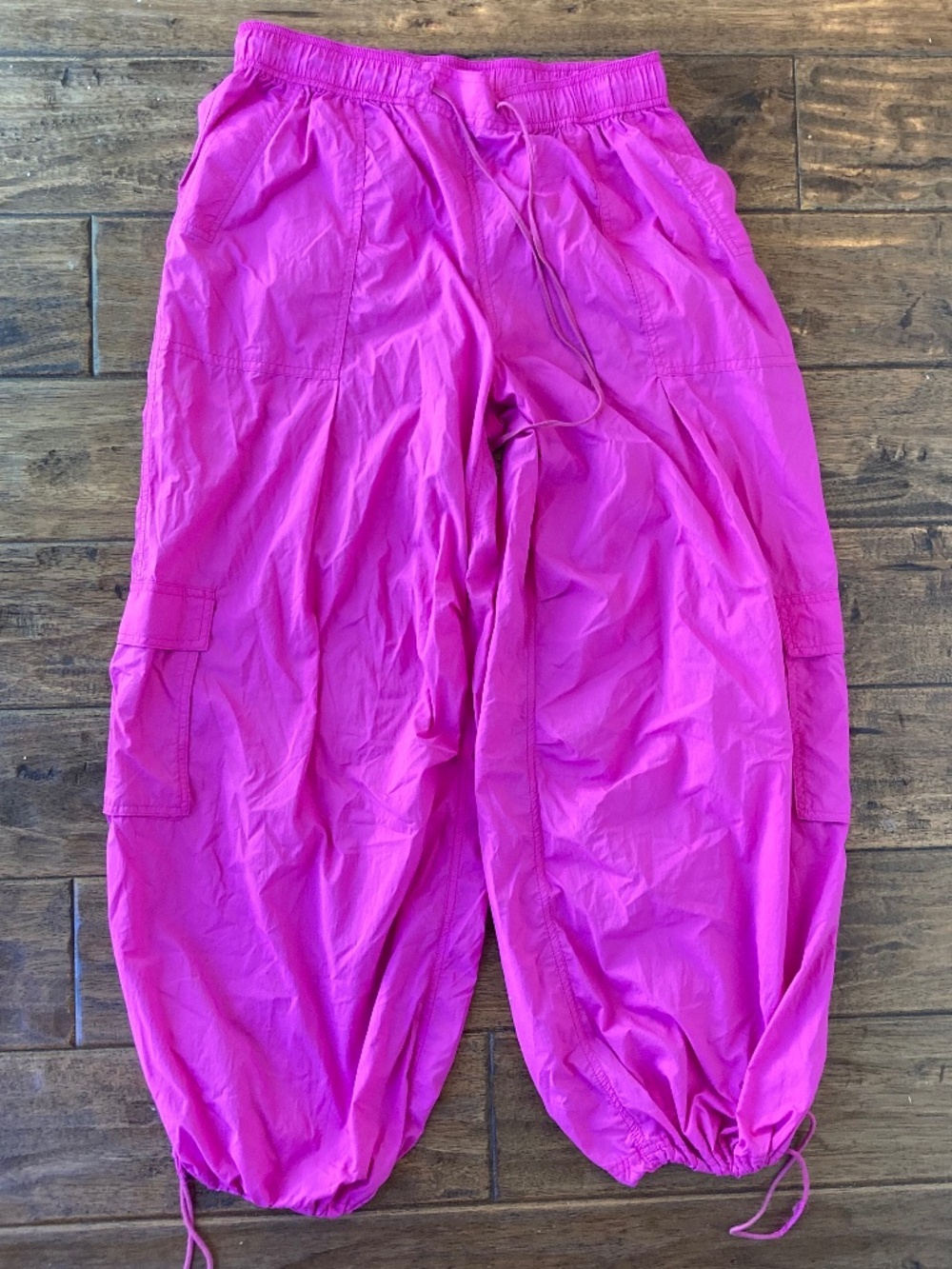 Anthropologie Daily Practice Medium Base Jump Parachute Cargo Pants Magenta - Picture 2 of 10